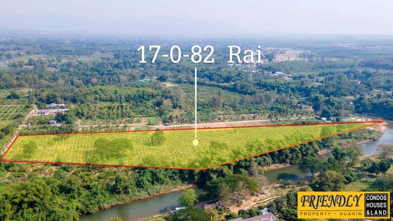 Sold Out ขายที่ดินติดแม่น้ำเพชรบุรีท่ายาง 17 ไร่ 82 ตร.ว. รูปที่ 1
